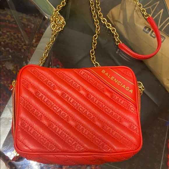 Balenciaga blanket reporter shoulder bag quilted embroidered leather XS - Picture 1 of 11